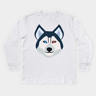 Siberian Husky alaskan malamute Kids Long Sleeve T-Shirt